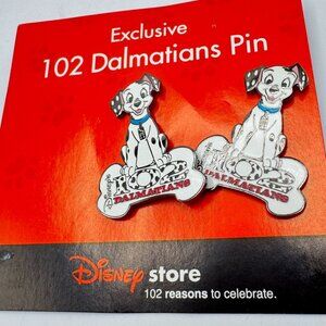 Disney Store Exclusive 102 Dalmatians Dog Pin Set Of 2